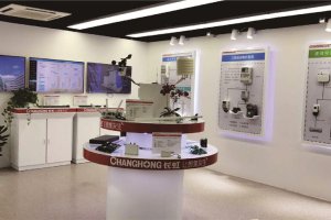 长虹展厅设计及现场制品展示效果